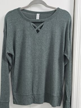 Balance Collection Charcoal Gray Knit Top